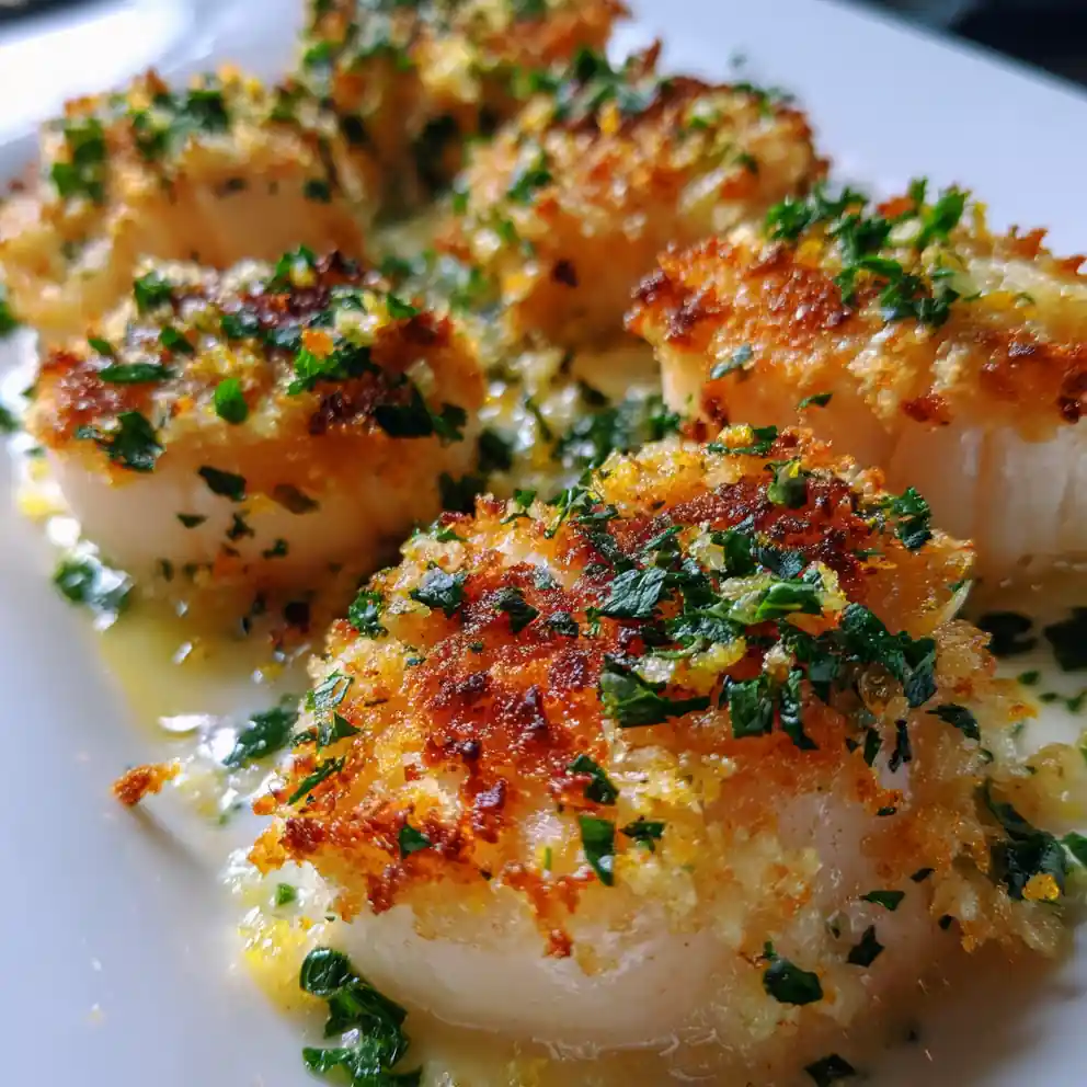 Garlic Butter Baked Scallops 4 Garlic Butter Baked Scallops