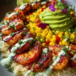 Grilled Shrimp Bowl With Avocado, Corn Salsa & Creamy Sauce 6 Grilled_Shrimp_Bowl_With_Avocado_Corn_Salsa_Creamy_Sauce_1772997291.6566317