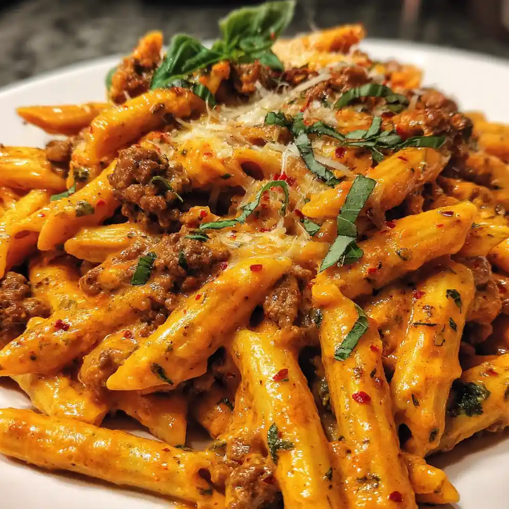 High Protein Creamy Beef Pasta 4 High Protein Creamy Beef Pasta