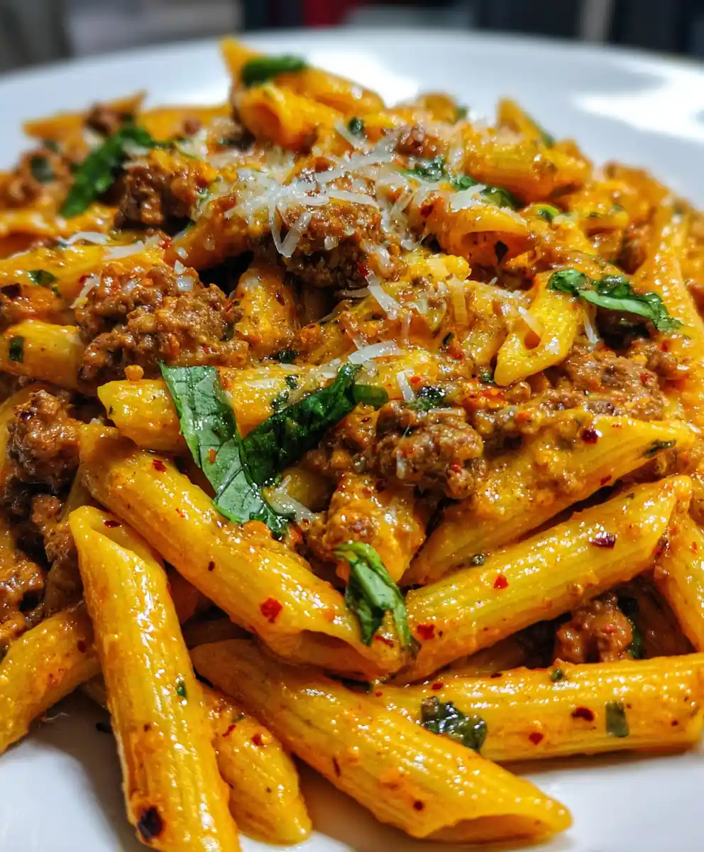 High Protein Creamy Beef Pasta 5 High Protein Creamy Beef Pasta
