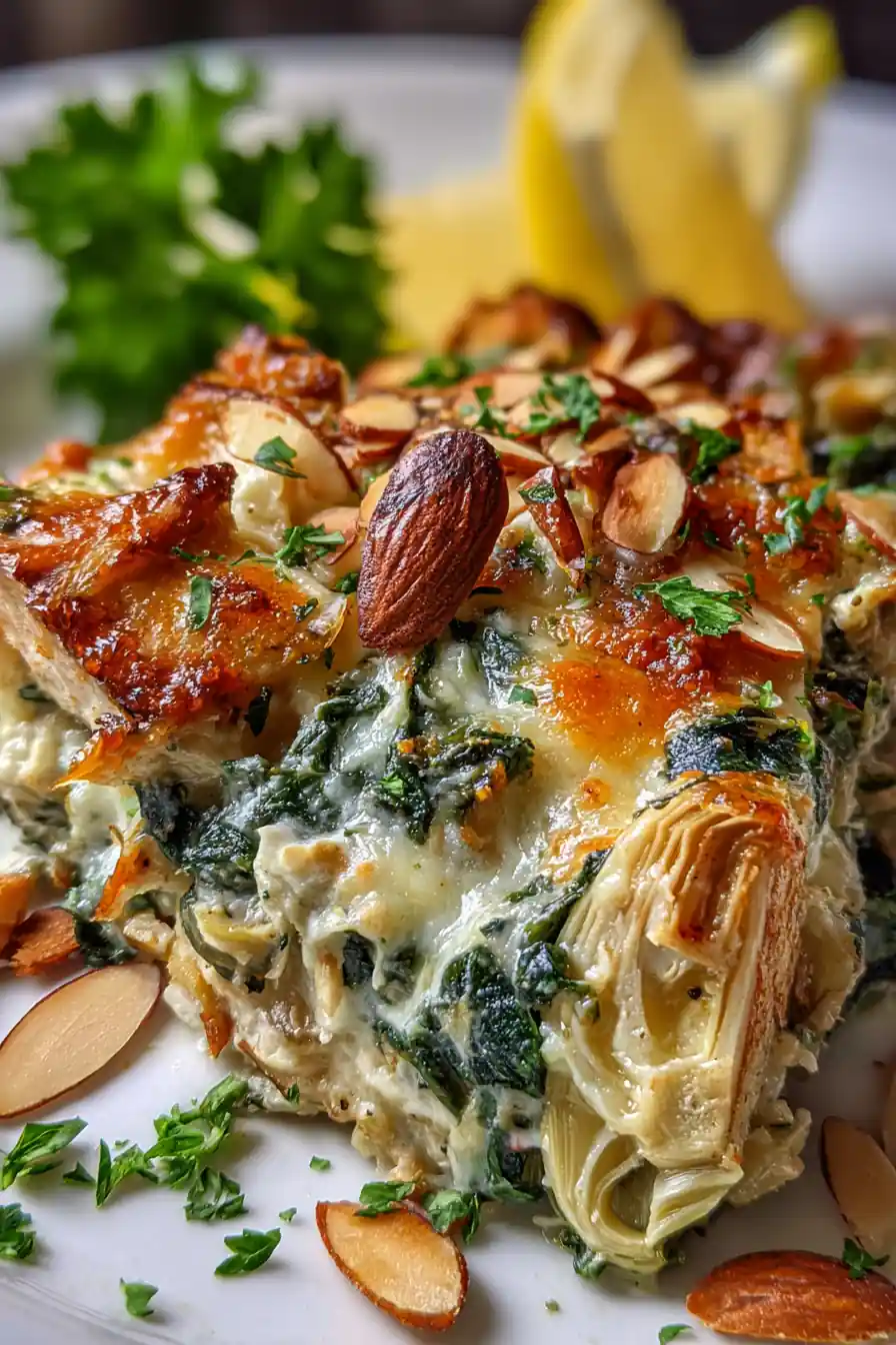 High Protein Spinach And Artichoke Chicken Casserole 5 High Protein Spinach And Artichoke Chicken Casserole