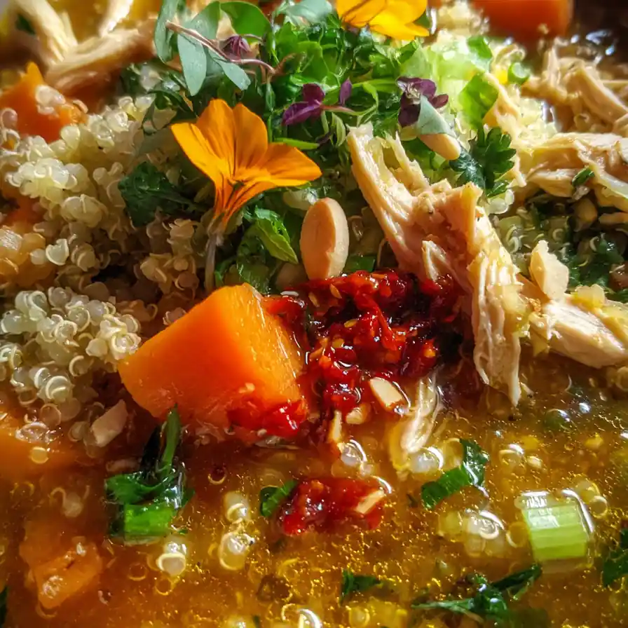Savory Chicken Quinoa Soup 4 Savory Chicken Quinoa Soup