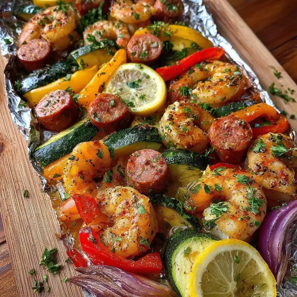 Shrimp And Sausage Foil Packs – Easy One Pan Meal 4 Shrimp And Sausage Foil Packs – Easy One Pan Meal