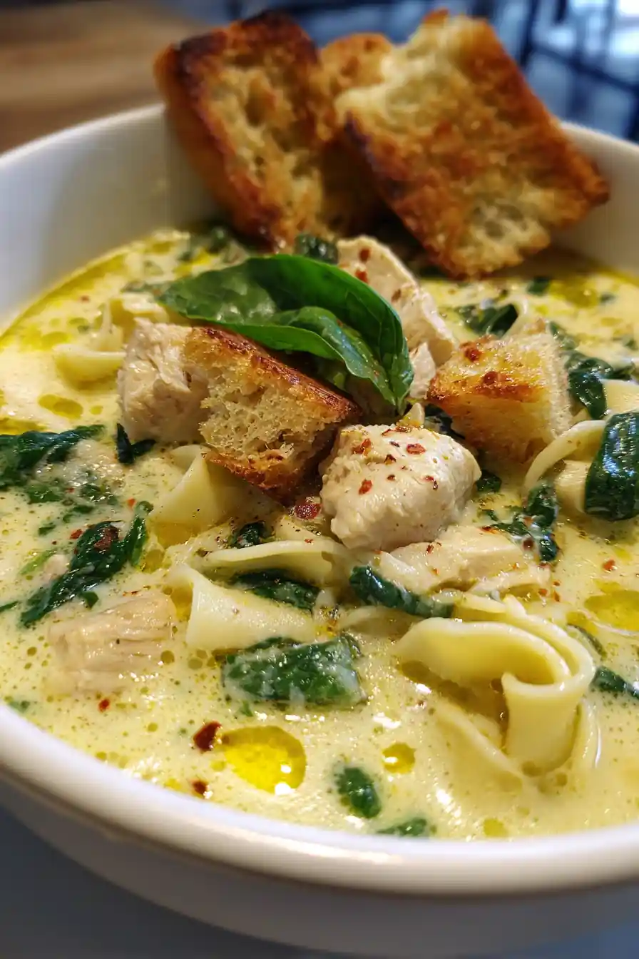 White Chicken Lasagna Soup 5 White Chicken Lasagna Soup