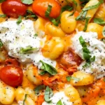 Cremige Tomaten-Gnocchi mit Burrata in 30 Minuten