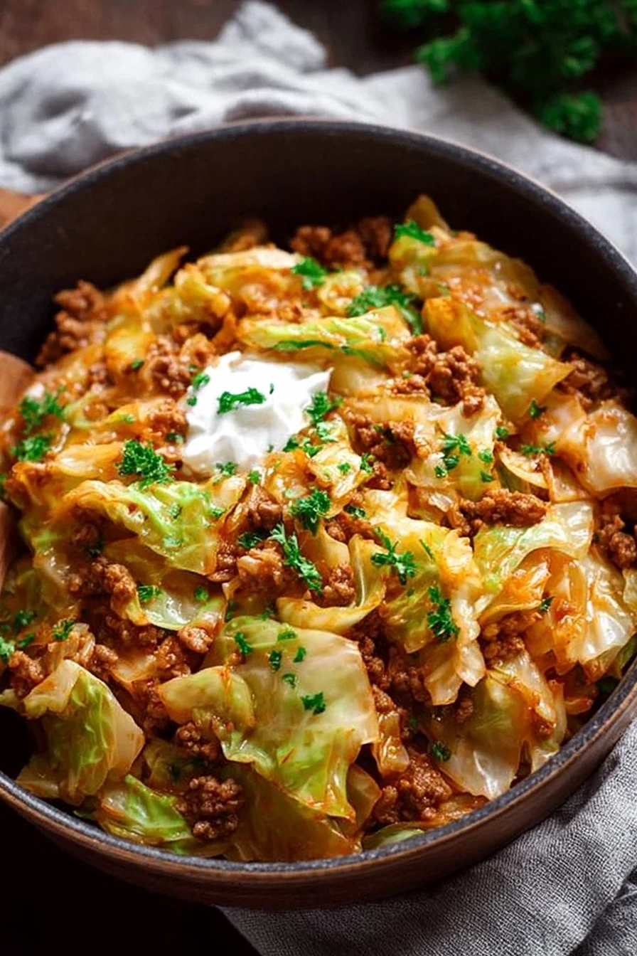 Herzhafte Spitzkohl-Pfanne mit Hackfleisch 3 Recipe image