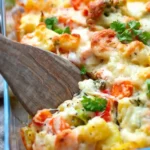 Cremiger Gemüseauflauf mit Kartoffeln und Käsekruste 4 Cremiger Gemüseauflauf mit Kartoffeln und Käsekruste