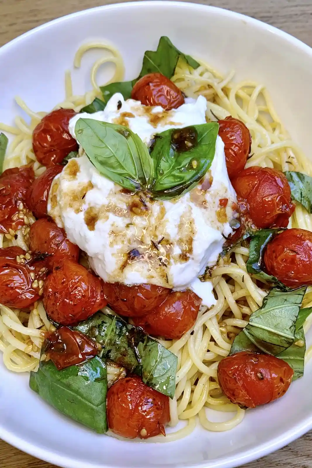 Cremige Burrata Pasta mit Balsamico-Kirschtomaten aus dem Ofen 3 Recipe image