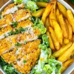 Knusprige Caesar-Hähnchen-Bowl mit Cornflakes-Panade 4 Knusprige Caesar-Hähnchen-Bowl mit Cornflakes-Panade