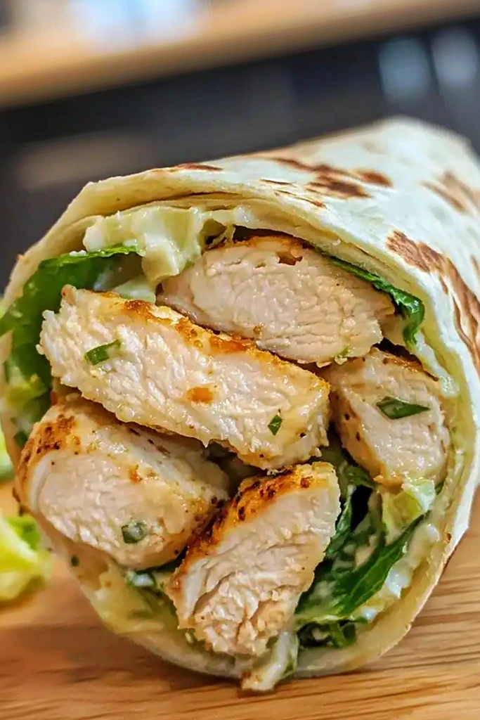 Einfache Hähnchen-Caesar-Salat-Wraps 3 Recipe image