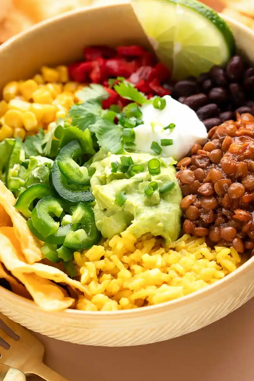 Chipotle Linsen Burrito Bowls 3 Recipe image