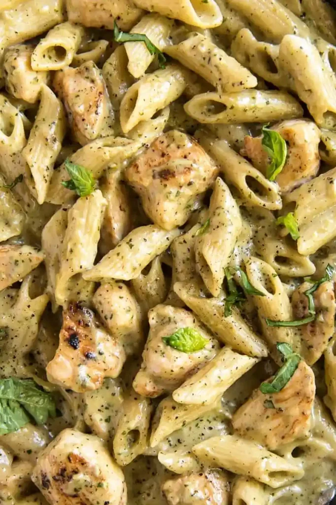 Cremige Hähnchen-Pesto-Pasta