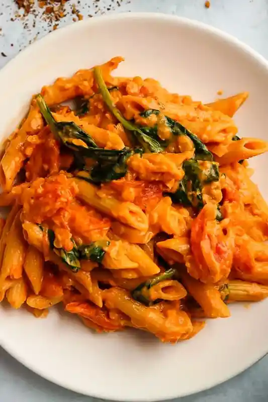 Cremige rote Linsen-Pastasauce 3 Recipe image