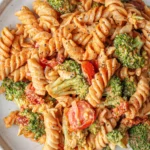 Cremige Tomatenpasta mit Brokkoli 4 Cremige Tomatenpasta mit Brokkoli