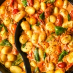 Cremige vegane Gnocchi aus der Pfanne mit Röstknoblauch und Kokoscreme 4 Cremige vegane Gnocchi aus der Pfanne mit Röstknoblauch und Kokoscreme