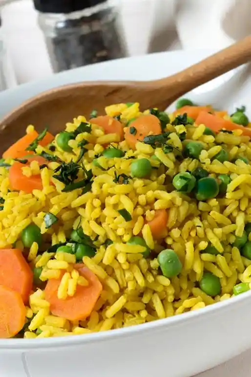 Würziger Curryreis mit buntem Gemüse 3 Recipe image