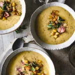 Cremige Kartoffelsuppe mit herzhaften Einlagen 6 Cremige Kartoffelsuppe mit herzhaften Einlagen
