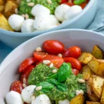 Herzhafte Pesto-Kartoffel-Bowl mit Mozzarella 4 Herzhafte Pesto-Kartoffel-Bowl mit Mozzarella