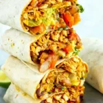 Herzhafte Hähnchen-Burritos mit zartem Fleisch 4 Herzhafte Hähnchen-Burritos mit zartem Fleisch