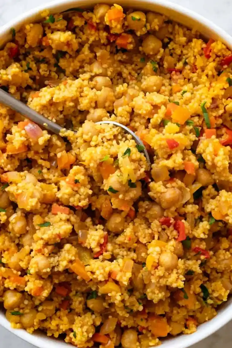 Schneller marokkanischer Couscous mit Kichererbsen aus einem Topf 3 Recipe image