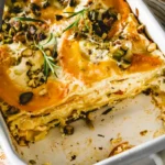 Cremige Kürbis-Lasagne mit Ricotta und Pistazien