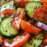 Erfrischender Tomaten-Gurken-Salat: Schnell und Gesund 4 Erfrischender Tomaten-Gurken-Salat: Schnell und Gesund