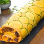 Herzhafte Zucchini-Hackfleisch-Rolle mit geschmolzenem Cheddar 4 Herzhafte Zucchini-Hackfleisch-Rolle mit geschmolzenem Cheddar