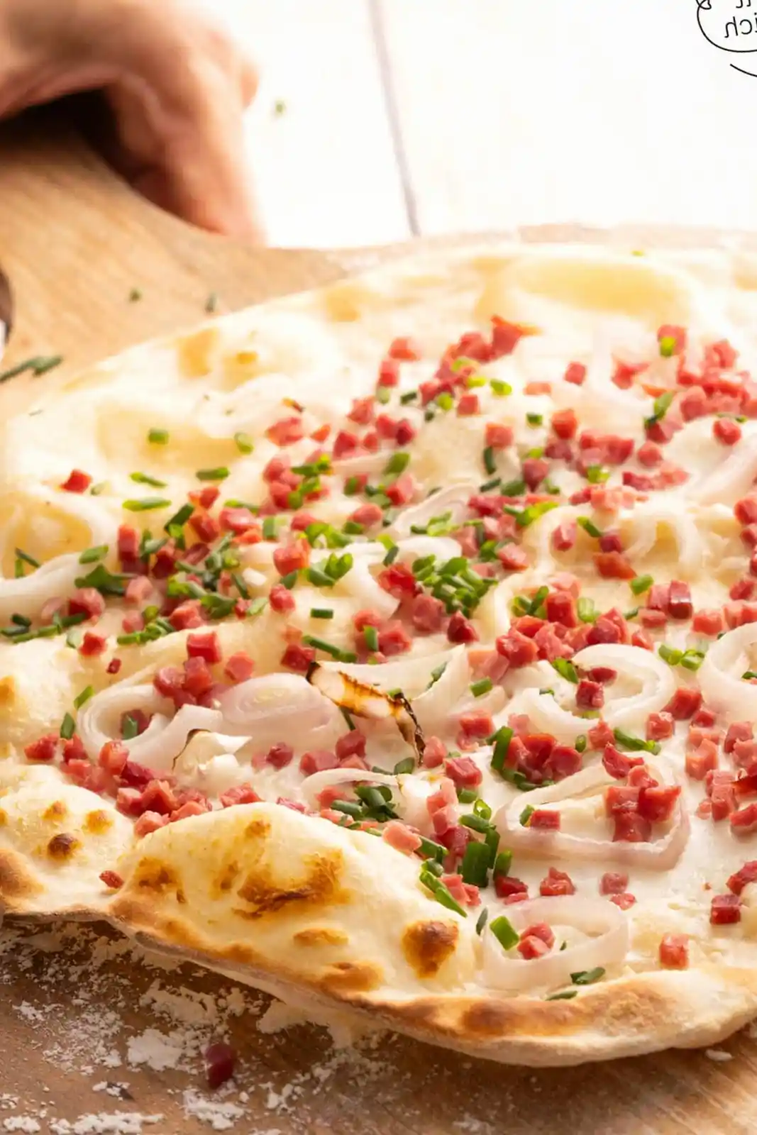 Klassischer Elsässer Flammkuchen ohne Hefe 3 Recipe image
