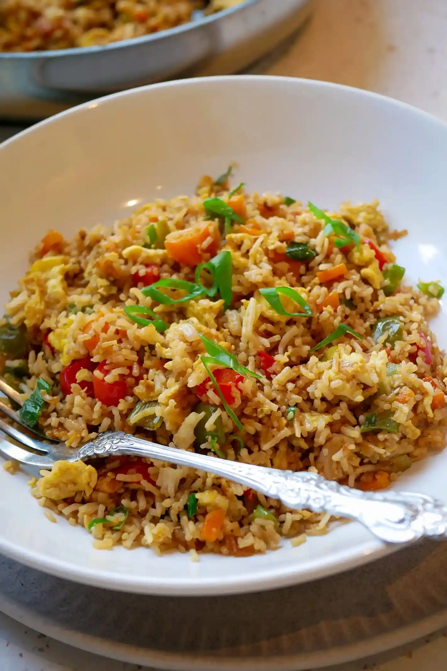 Gebratener Reis mit Ei und Gemüse: Das schnelle Pfannengericht 3 Recipe image