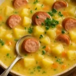 Herzhafte Kartoffelsuppe mit Würstchen 4 Herzhafte Kartoffelsuppe mit Würstchen