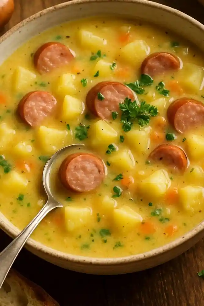 Herzhafte Kartoffelsuppe mit Würstchen 3 Recipe image