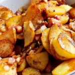 Knusprige Bratkartoffeln mit Räuchertofu und Zwiebeln 4 Knusprige Bratkartoffeln mit Räuchertofu und Zwiebeln