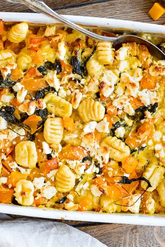 Saftiger Kürbis-Gnocchi-Auflauf mit Spinat und Feta 3 Recipe image