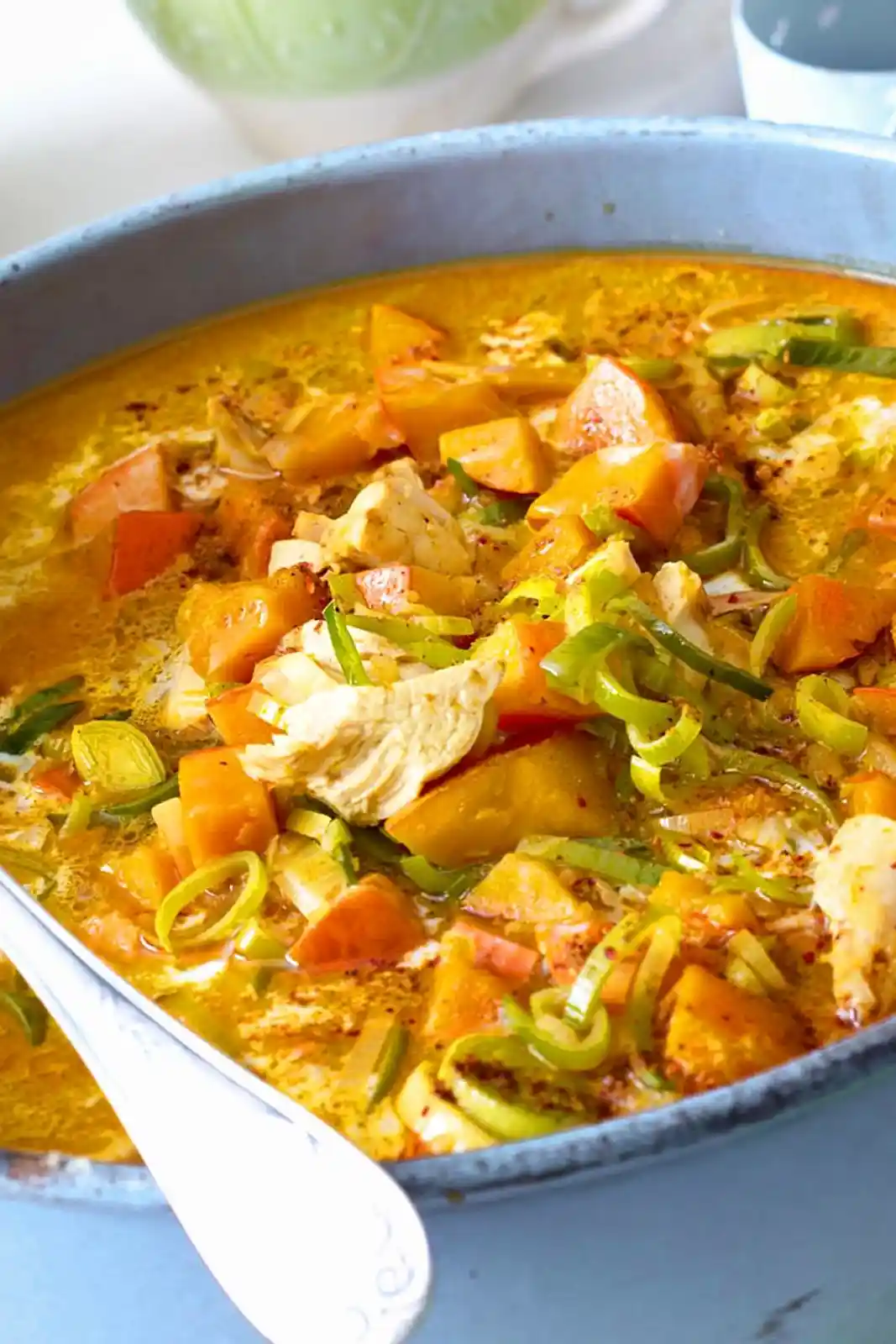 Wärmender Kürbis-Hähnchen-Eintopf mit Kokosmilch 3 Recipe image