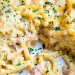 Herzhafter Makkaroni-Auflauf mit Schinken und Käse 4 Herzhafter Makkaroni-Auflauf mit Schinken und Käse