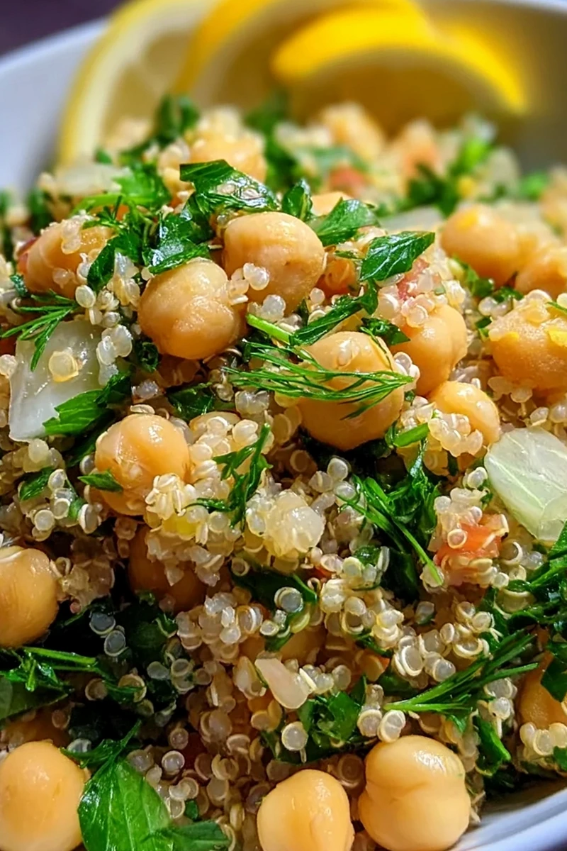 Zitronen-Kräuter-Quinoa mit Kichererbsen 3 Recipe image