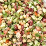 Mediterraner Bohnensalat mit Zitronen-Vinaigrette