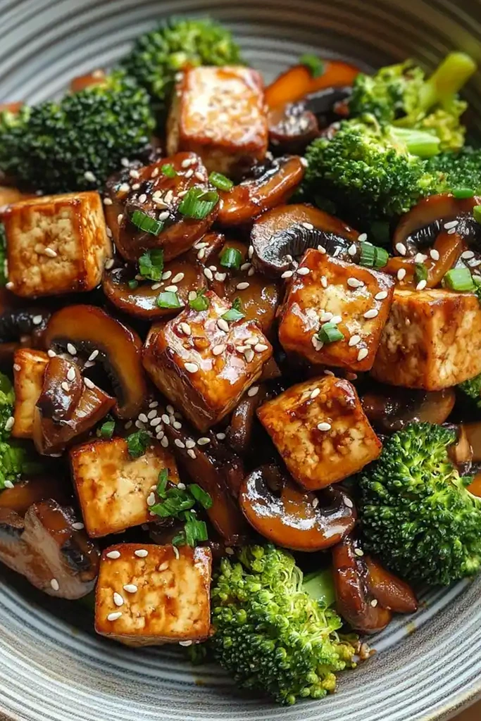 Schnelle asiatische Pilz-Tofu-Pfanne 3 Recipe image