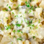 Klassischer Kartoffelsalat mit Mayonnaise und Brühe 4 Klassischer Kartoffelsalat mit Mayonnaise und Brühe