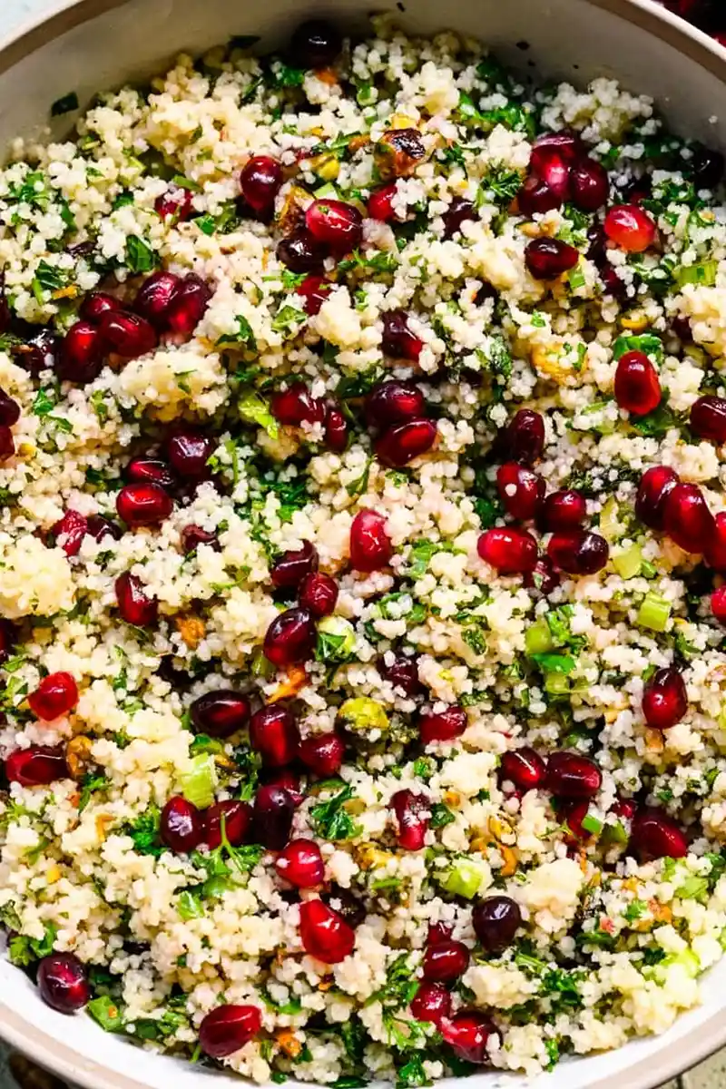 Frischer Granatapfel-Couscous-Salat mit Pistazien 3 Recipe image