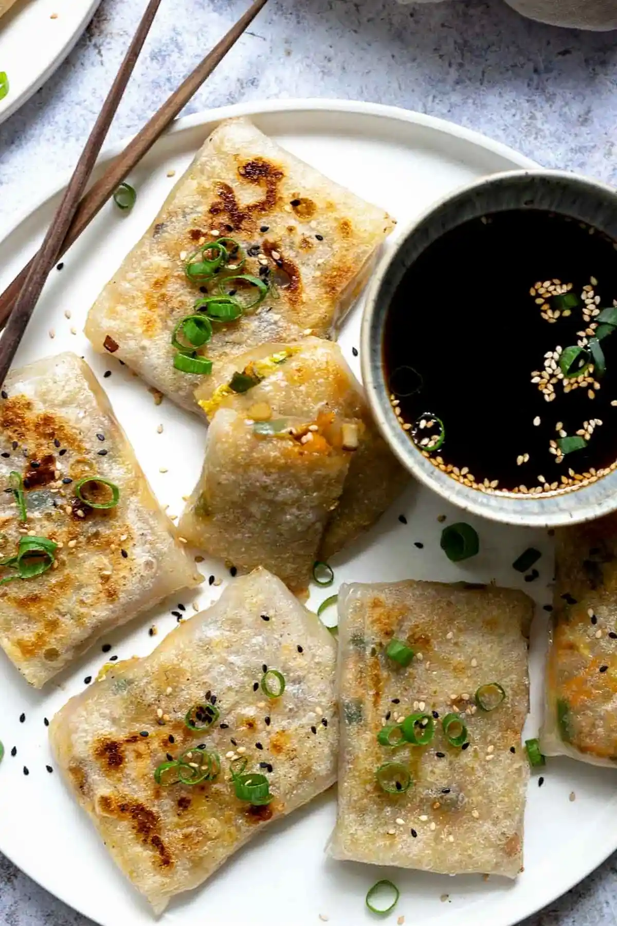Knusprige Reispapier Dumplings mit Gemüsevariation 3 Recipe image