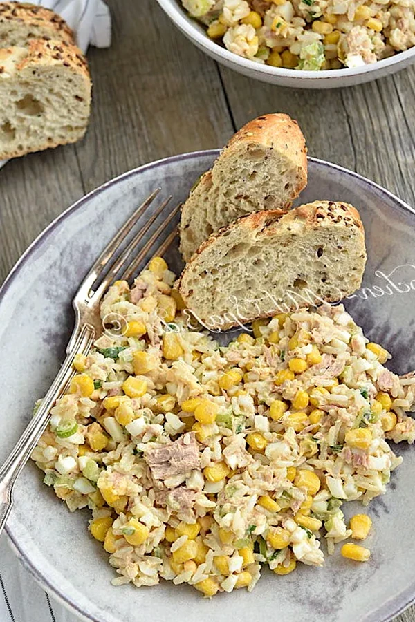 Herzhafter Reissalat mit Thunfisch und Mais 3 Recipe image