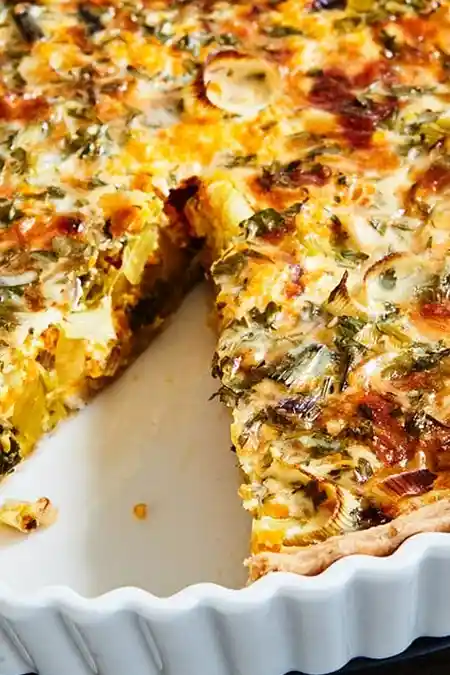 Saftige Kürbis-Lauchquiche mit knusprigem Dinkelboden 3 Recipe image