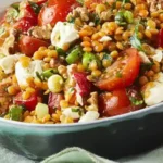 Proteinreicher Rote-Linsen-Salat mit Feta und Honig-Senf-Dressing 4 Proteinreicher Rote-Linsen-Salat mit Feta und Honig-Senf-Dressing
