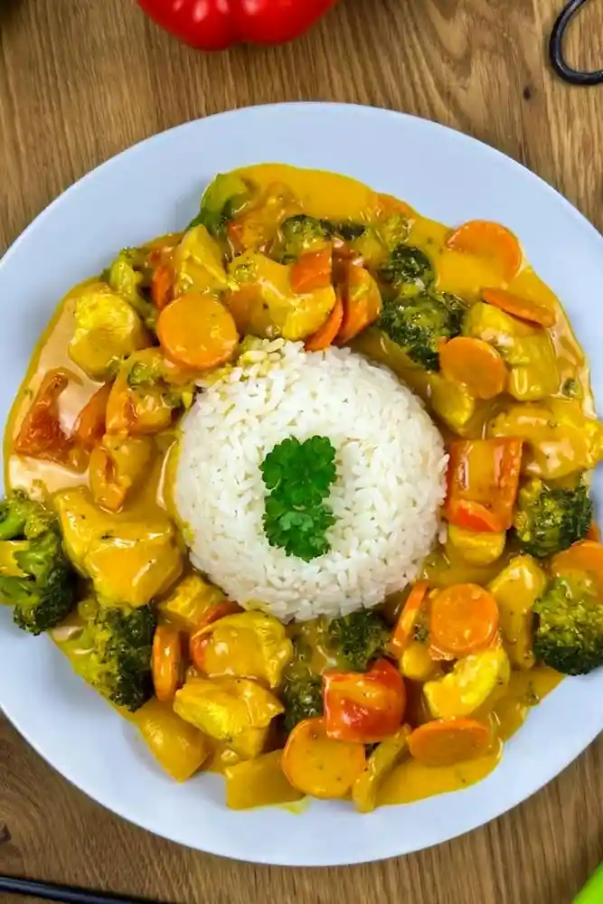 Schnelles Hähnchencurry mit Reis 3 Recipe image