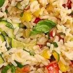 Sommerlich leichter Reissalat mit frischem Gemüse 4 Sommerlich leichter Reissalat mit frischem Gemüse
