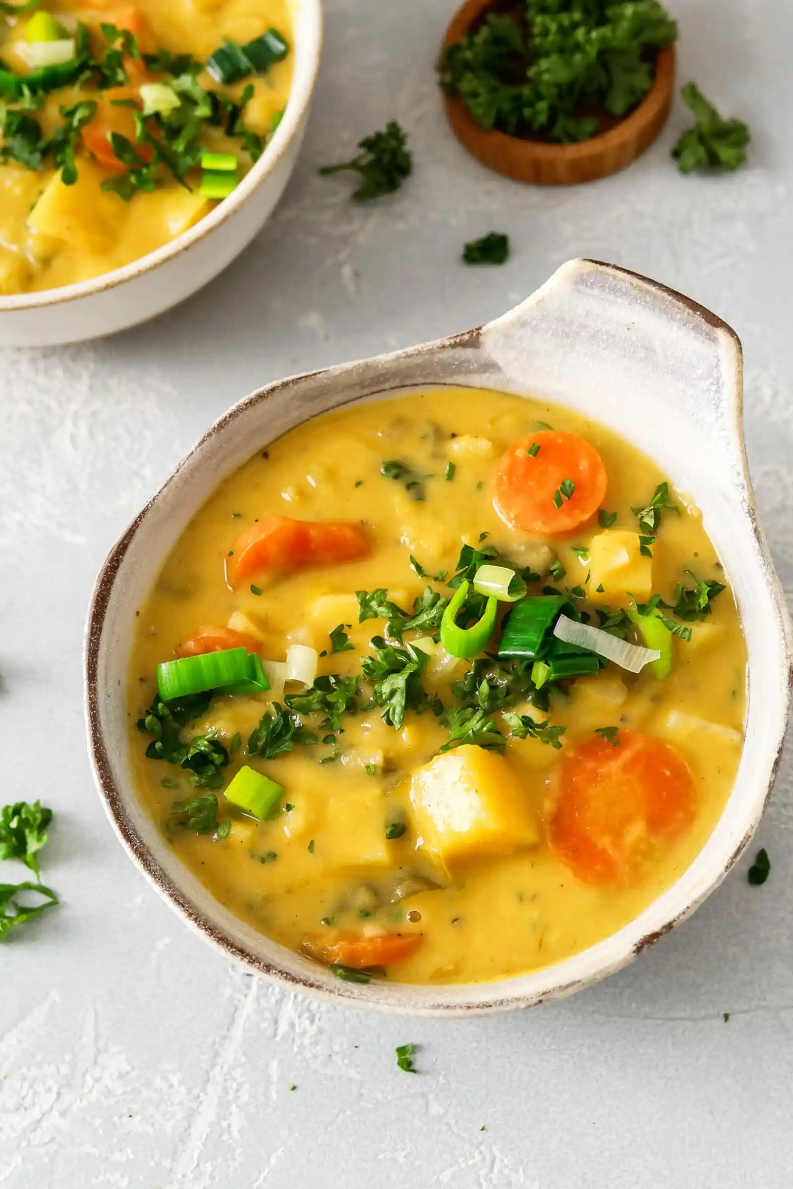 Vegane Kartoffelsuppe mit Lauch 3 Recipe image