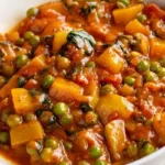 Cremiges veganes Kartoffelcurry mit Spinat und Erbsen 4 Cremiges veganes Kartoffelcurry mit Spinat und Erbsen