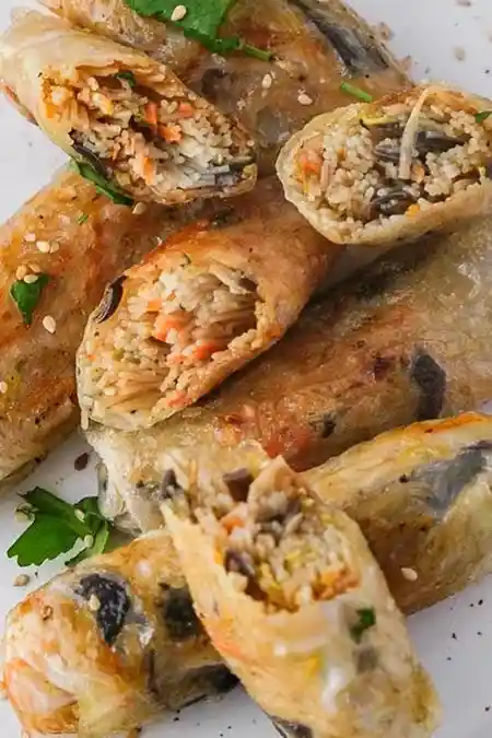 Knusprige vegetarische Frühlingsrollen mit Reispapier 3 Recipe image