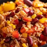 Bunter One-Pot-Reis mit Paprika, Bohnen und Mais 4 Bunter One-Pot-Reis mit Paprika, Bohnen und Mais